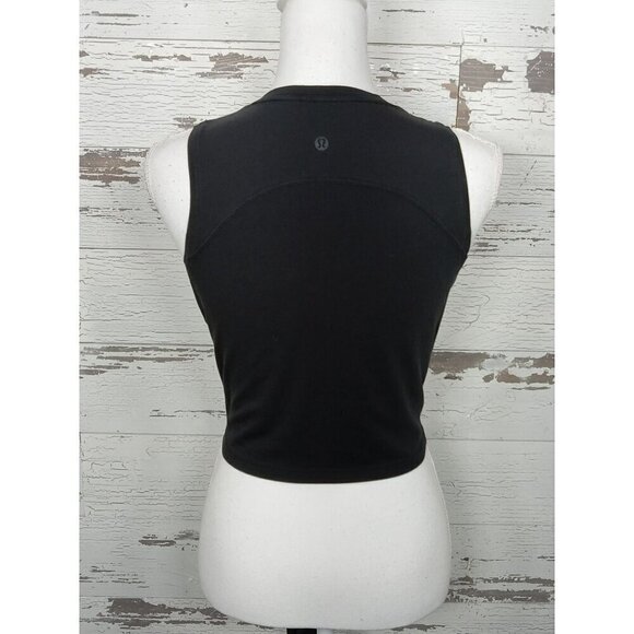 LULULEMON Gather and Grow Tank Top Black Sz 6 Like NEW - Picture 2 of 5